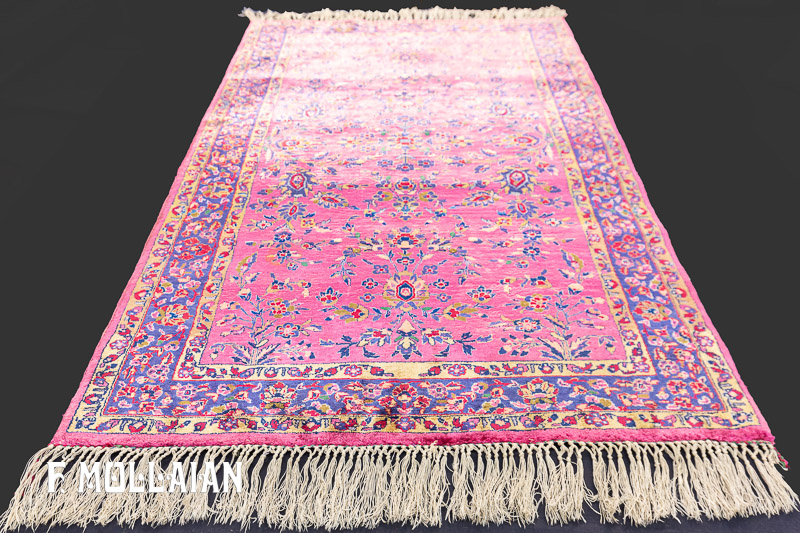 Silk Antique Persian Kashan Rug n°:31648093